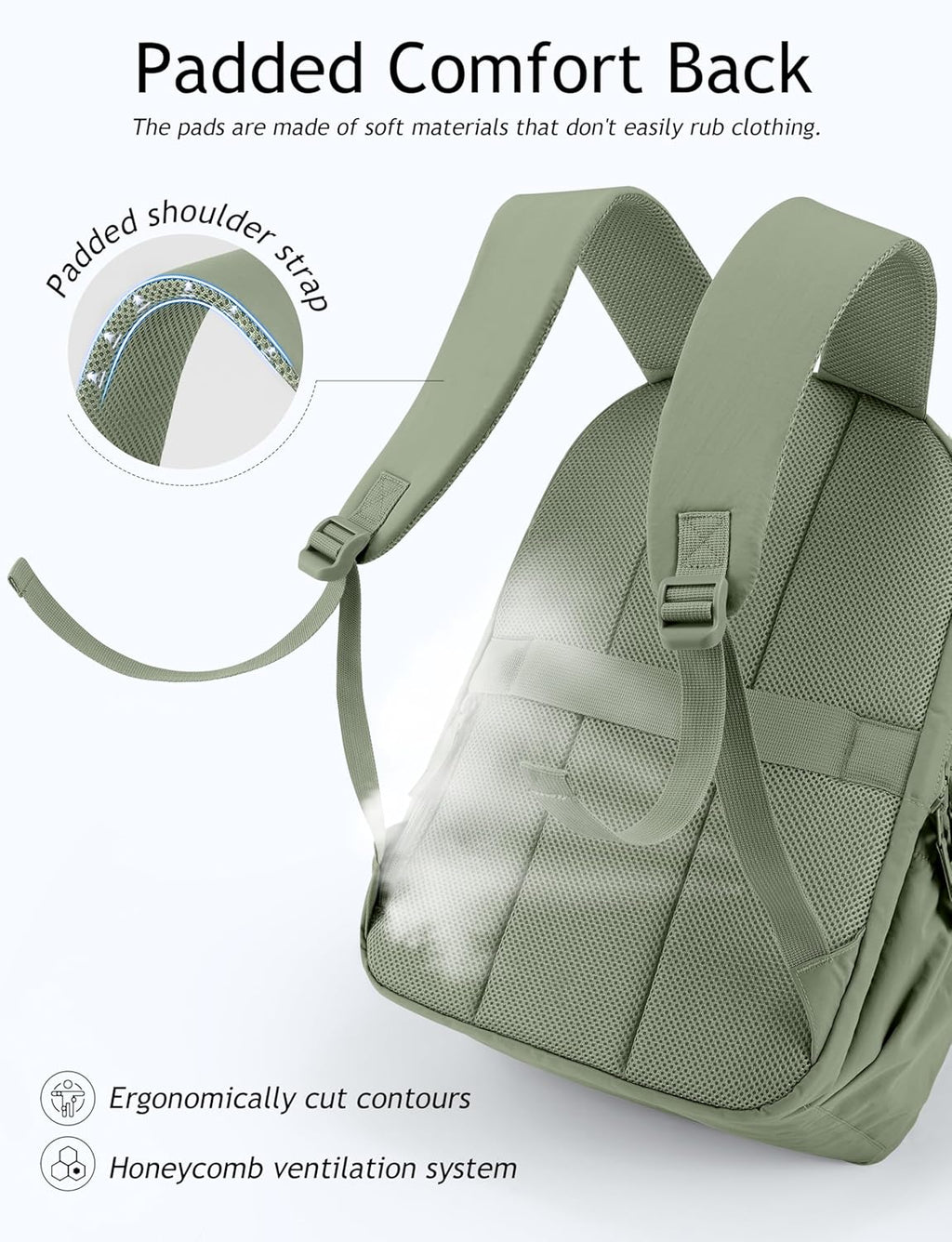 Travel Backpack for Women, 15.6 Inch Laptop Backpack, Quilted College Bookbag, Cute Work Backpacks, Water Resistant