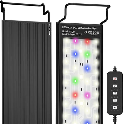 24/7 LED Aquarium Light for 30-36 Inch Plant & Fish Tank IP68, 12-Color & Gradient & Full Spectrum with