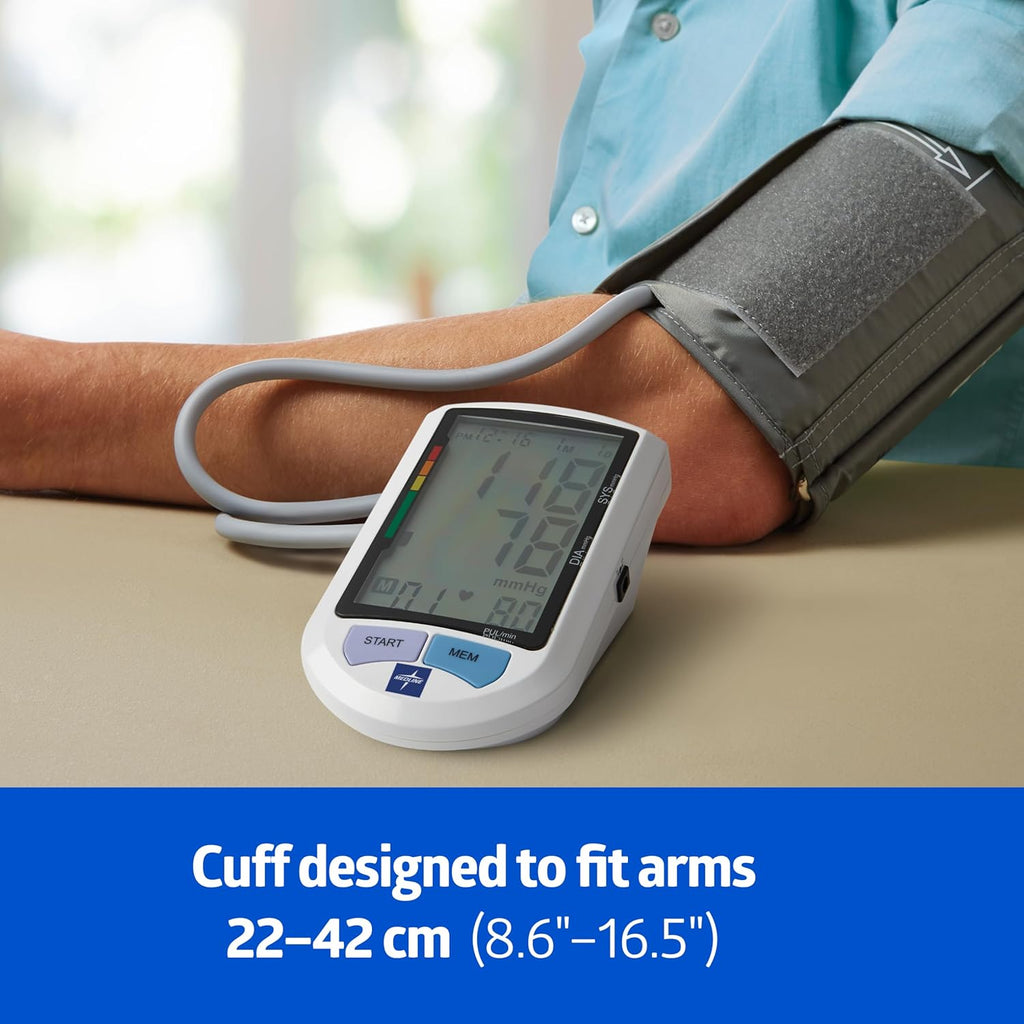 Plus Elite Automatic Digital Blood Pressure Monitor with Adult and Large Adult Cuffs, Digital LCD Display, Stores Up