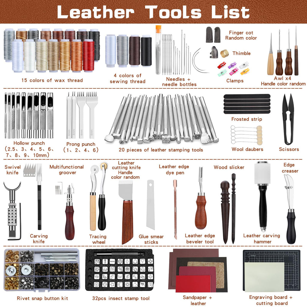 Leather Tooling Kit Leather Craft Tools Leatherworking Kit