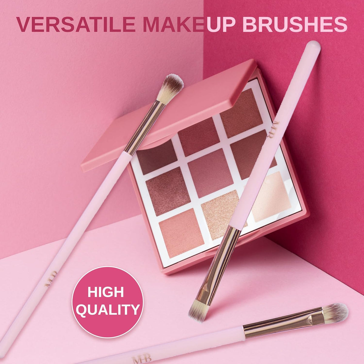 14pc Rose Gold Ultimate Beauty Brush Collection - Makeup Brushes, Eyelash