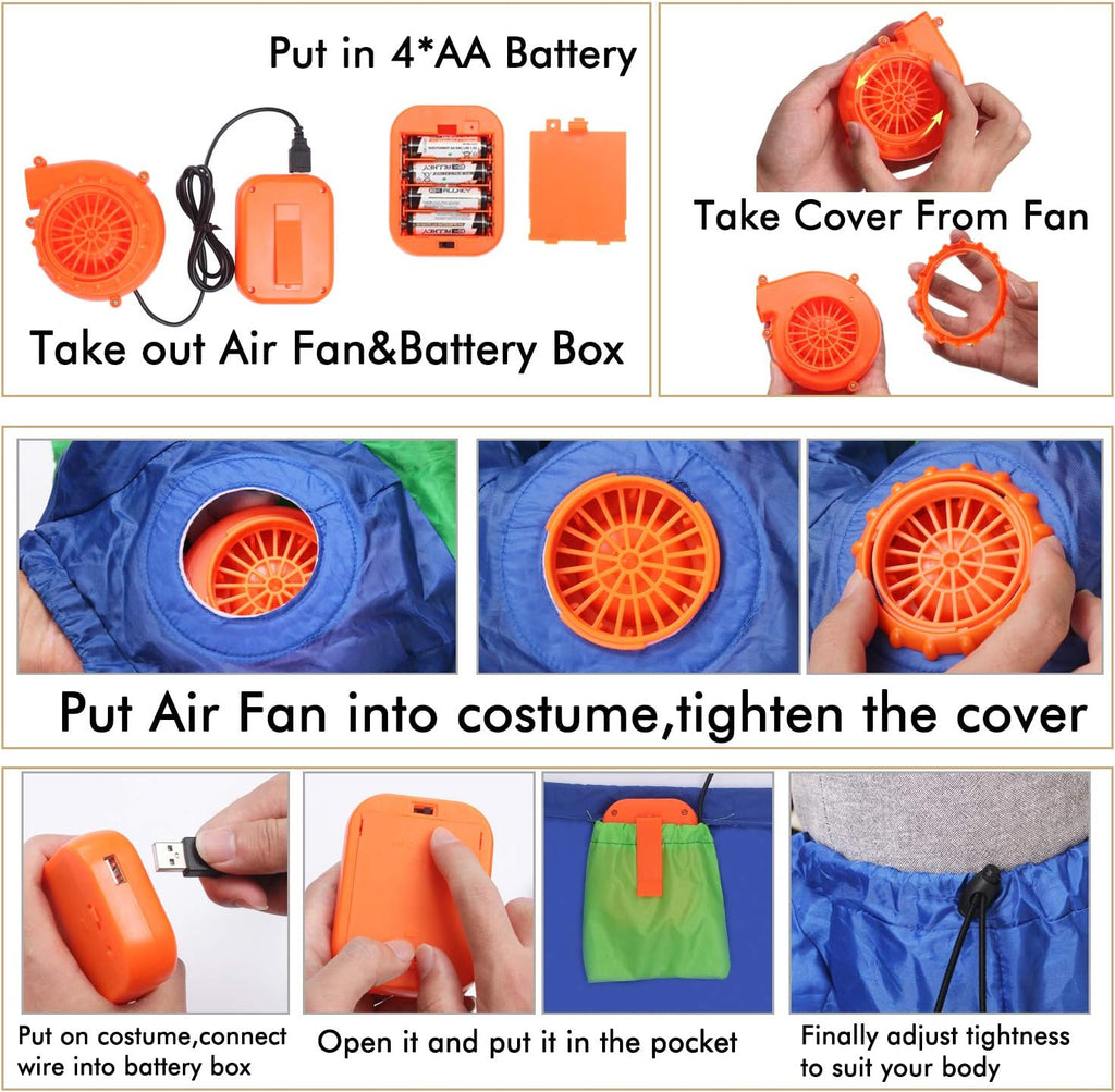 Inflatable Alien Costume for Adults Funny Halloween Ride-On Blow Up Costume | Funny Alien Ride-On Illusion|Durable