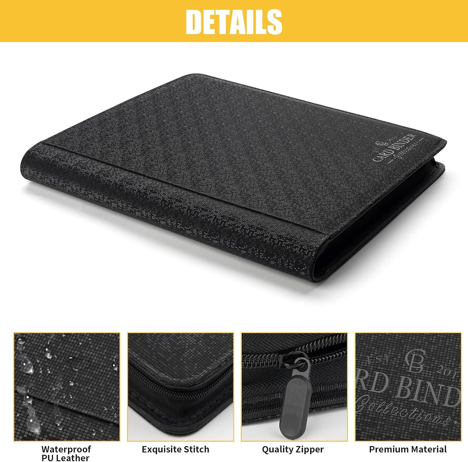 Toploader Binder,Toploader Hard Cases, 9-Pocket Pages Sleeves Hold up 288 Cards.Toploader Card Binder with Sleeves