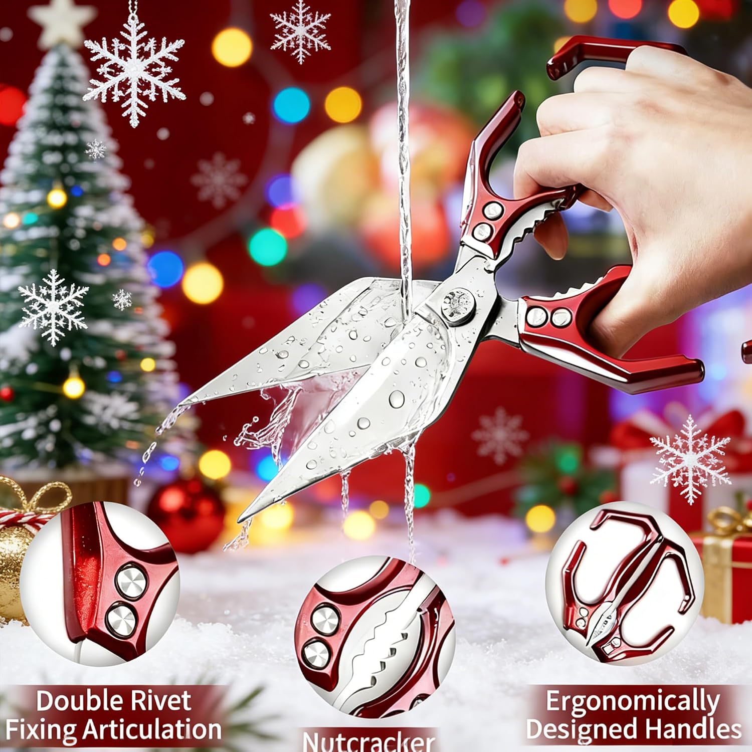 Multifunctional Heavy Duty Poultry Shears, Japanese High-Carbon Steel Kitchen Shears, Kitchen Scissors for