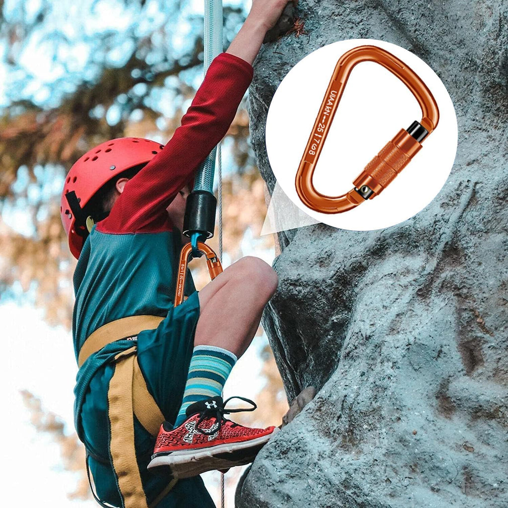 Auto Locking Carabiner Heavy Duty Carabiner 25kN UIAA Certified Climbing Carabiner Climbing Equipment Safety