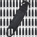 50 Pcs Safety Box Cutters with Concealed Blade, Black