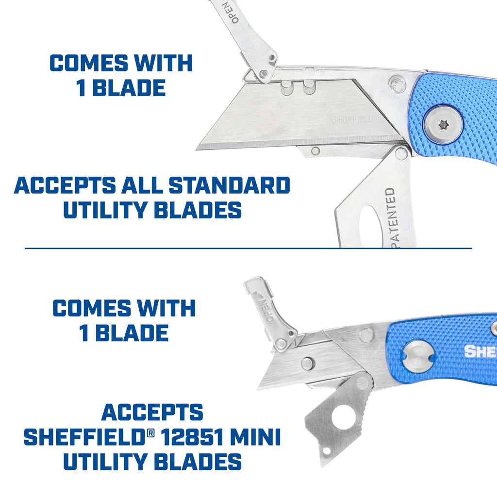 Utility Knife and Mini Box Cutter with Aluminum Handles