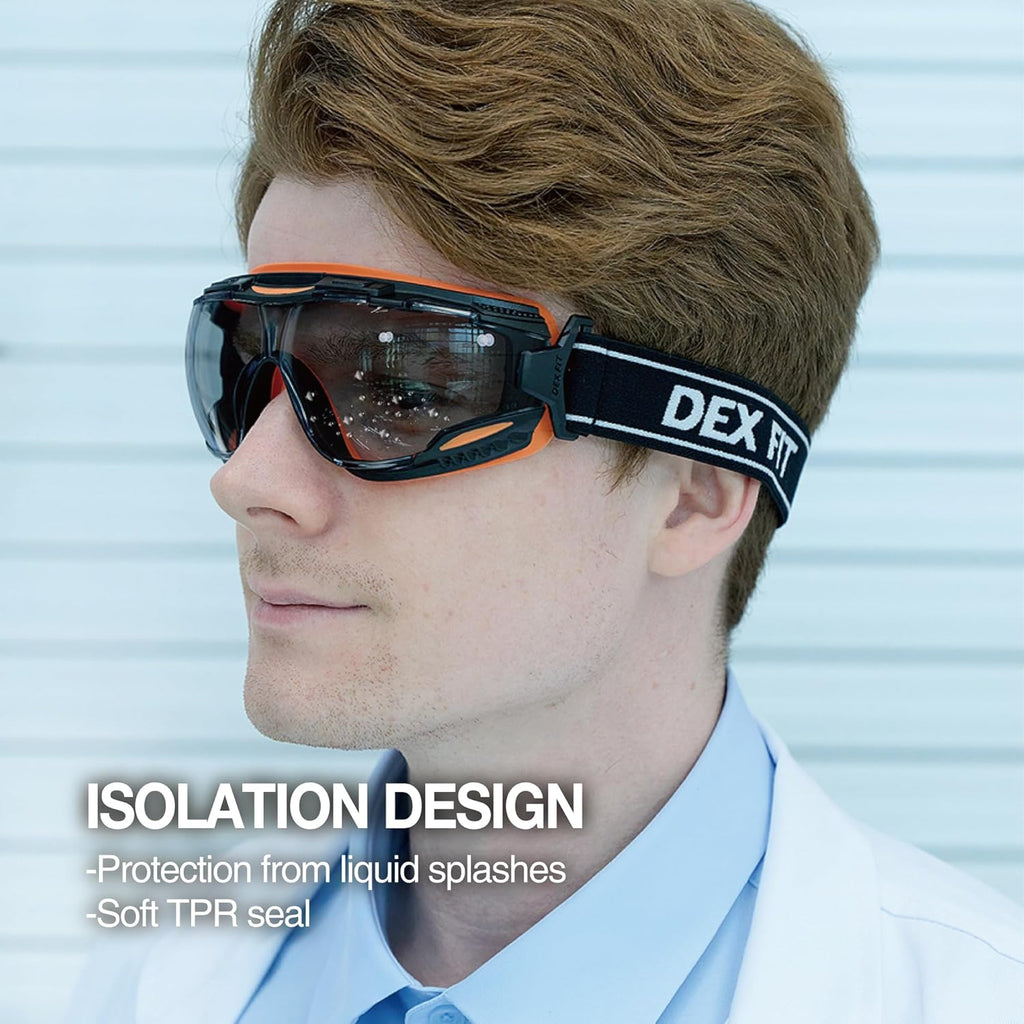Safety Goggles SG220, Wide-Vision Lab & Chemical Splash Eye Protection, Anti-Fog & Scratch Resistant, Soft Seal
