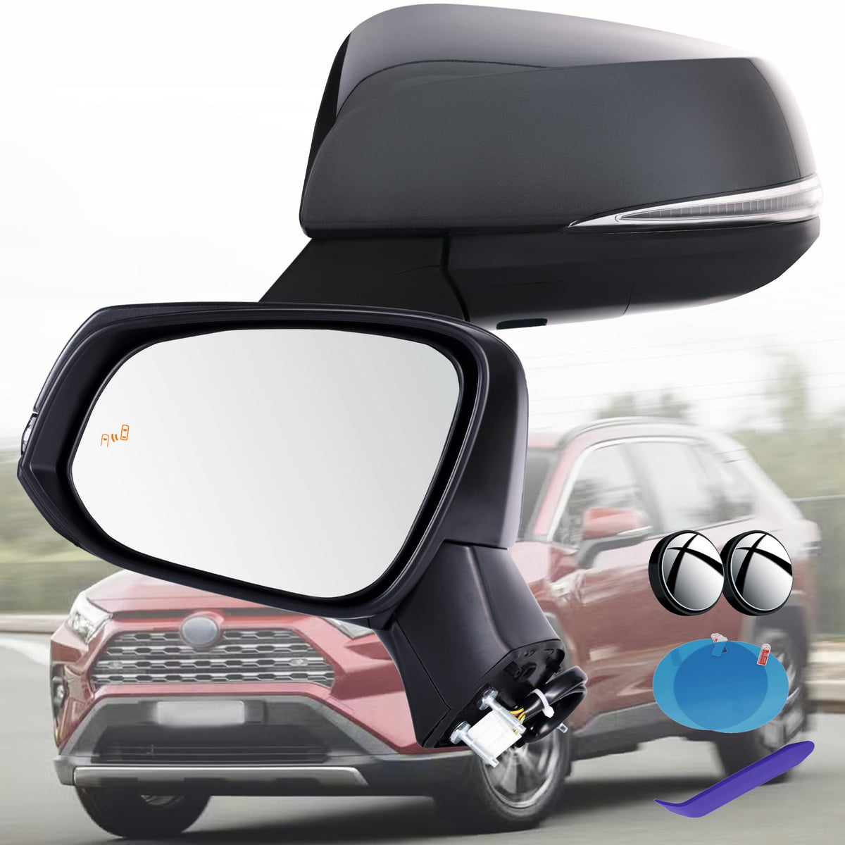 Driver Side Mirror Compatible with Toyota RAV4 2019-2025