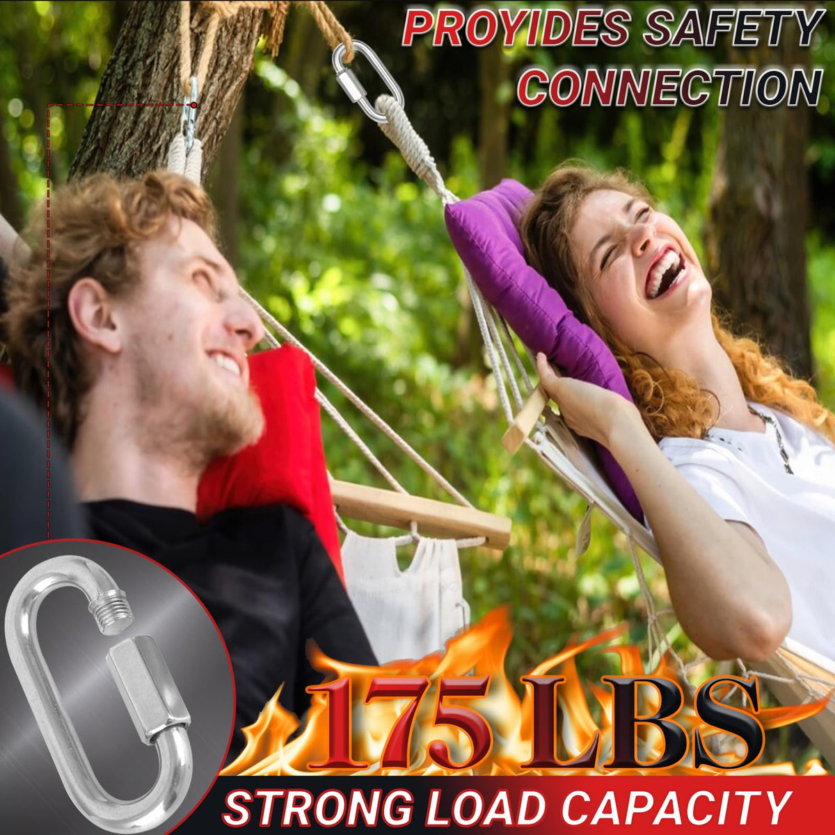 1.48IN Quick Link,Heavy Duty Locking Carabiner (12PCS,Silver)