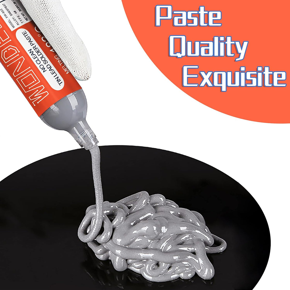 Wonderway Sn63/Pb37 T4 Tin Lead Solder Paste 183℃ Melting Point No-Clean(30gx4Packs)