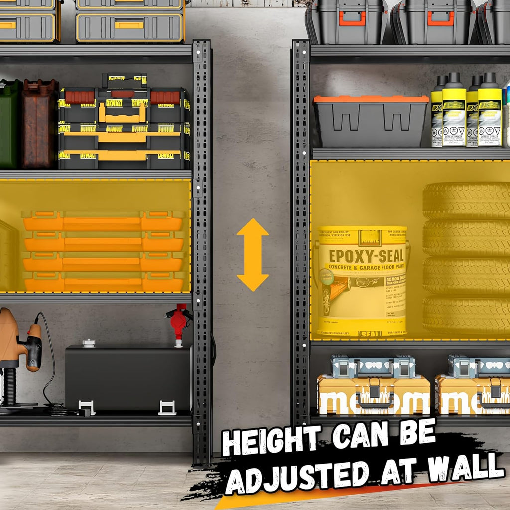 Heavy Duty Garage Shelving, 46" W x 20" D x 71" H, 3500 LBS Capacity, 4-Tier Adjustable Metal Storage Shelves