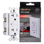 GE GFCI Outlet 20 Amp, Self Testing, Non-Tamper Resistant, UL Safety Listed