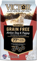 Grain Free Dry Dog Food - High Protein Active Dog Kibble, 5 lb
