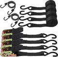 Ratchet Straps, 2,200 LB Break Strength, 4-Pack 15FT Ratchet Tie Down Straps Set for Motorcycle Straps Tie Downs