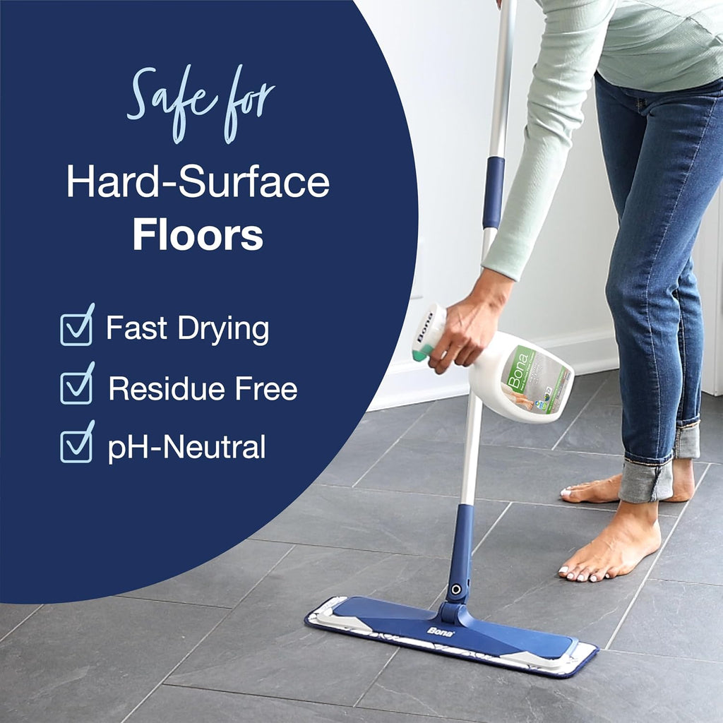 Multi-Surface Floor Cleaner Concentrate - 1 fl oz - 4-Pack - Residue-Free Floor Cleaning Solution for Bona Spray Mop