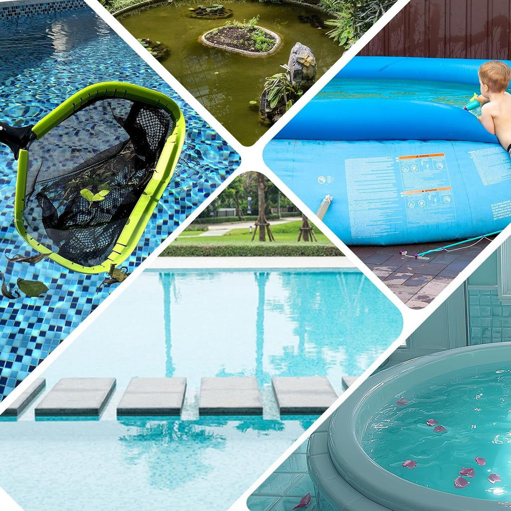 Pool Net,Professional Swimming Pool Leaf Skimmer Nets for Cleaning with Double-Layer Deep Big Bag,Heavy Duty Aluminum
