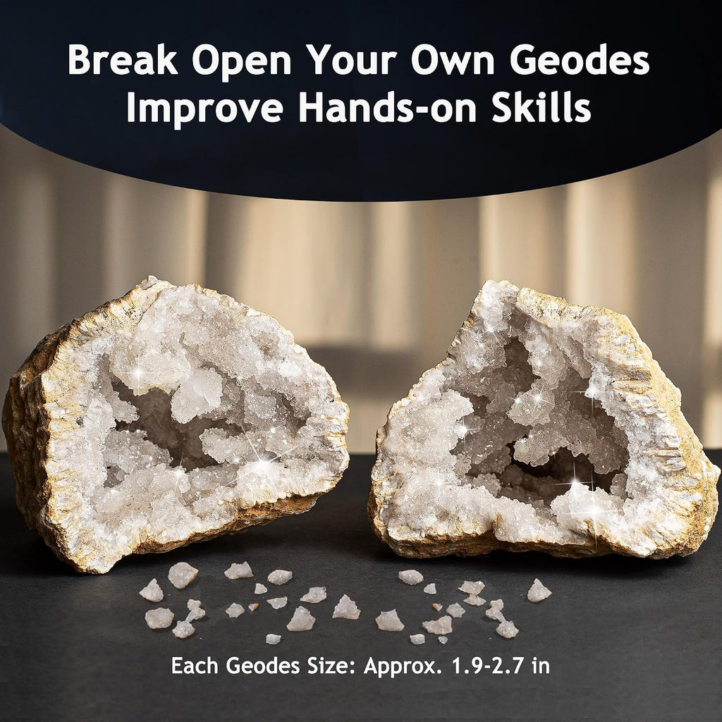 Earth Science Kits for Kids Age 6-8-12-14, Birthstone Gems Dig Kit | Geology Kit with Break Your Own Geodes, Crystal
