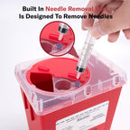 2 Quart Sharps Container (5-Pack) for Needle & Syringe Disposal