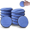 12-Pack Car Wax Applicator Pads with Finger Pocket, Microfiber Pad | Soft Foam Polishing Pads for Car Detailing &