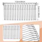 5 Pcs Metal Hair Comb for Veil 20 Teeth, White