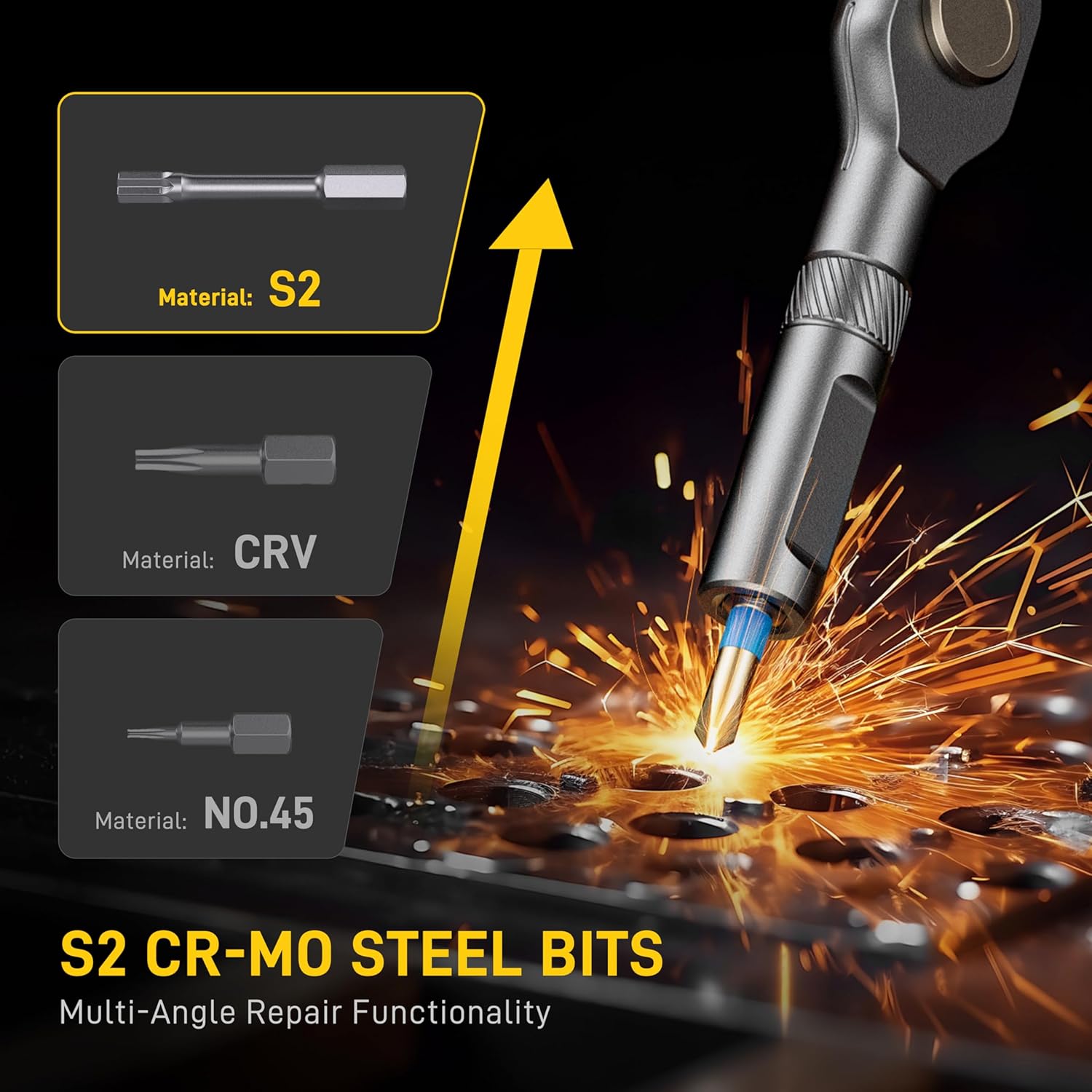 42 in 1 Magnetic Screwdriver, Screwdriver Set, Multi Bit Ratcheting Screwdriver Set with Storage Case Repair Tool Kit
