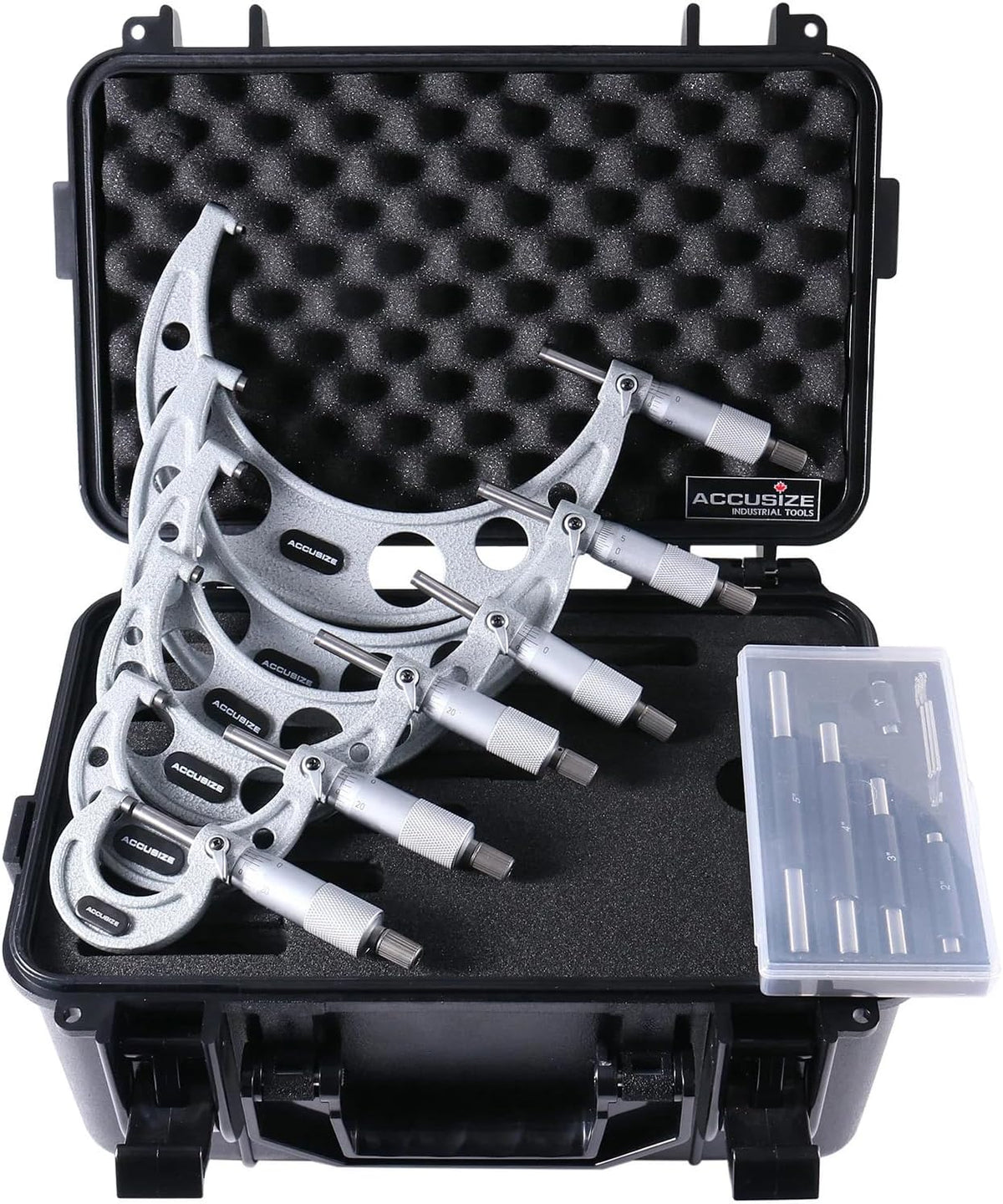 Accusize Outside Micrometer Set, 0-6in x 0.0001in, 6Pc, EG00-0906