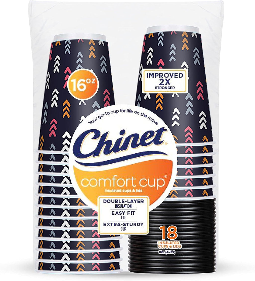 Comfort-Cup 108 Count Double-wall Hot Cups & Lids, 16 Ounce