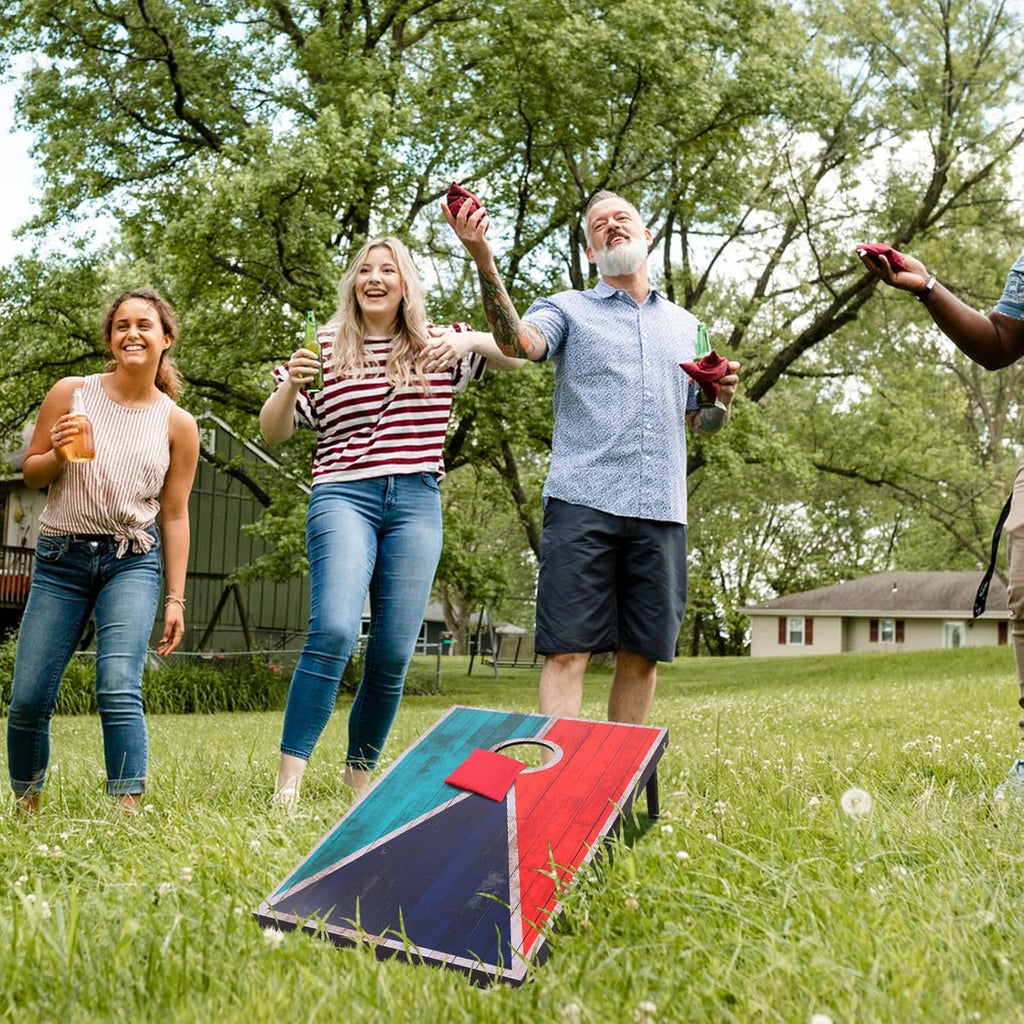 Cornhole Set 4x2 and 3X2 Regulation Size Corn Holes Sets with Carrying Bags & 8 Bean Bags Cornhole Boards Bean Toss