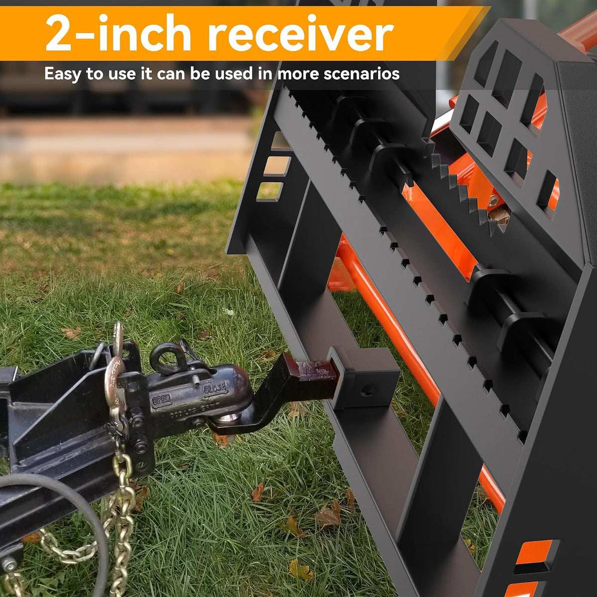 45" Skid Steer Pallet Fork Frame Pallet Forks 4000lbs 48" Fork Blades fit for Kubota Bobcat Skid Steer Quick Tach