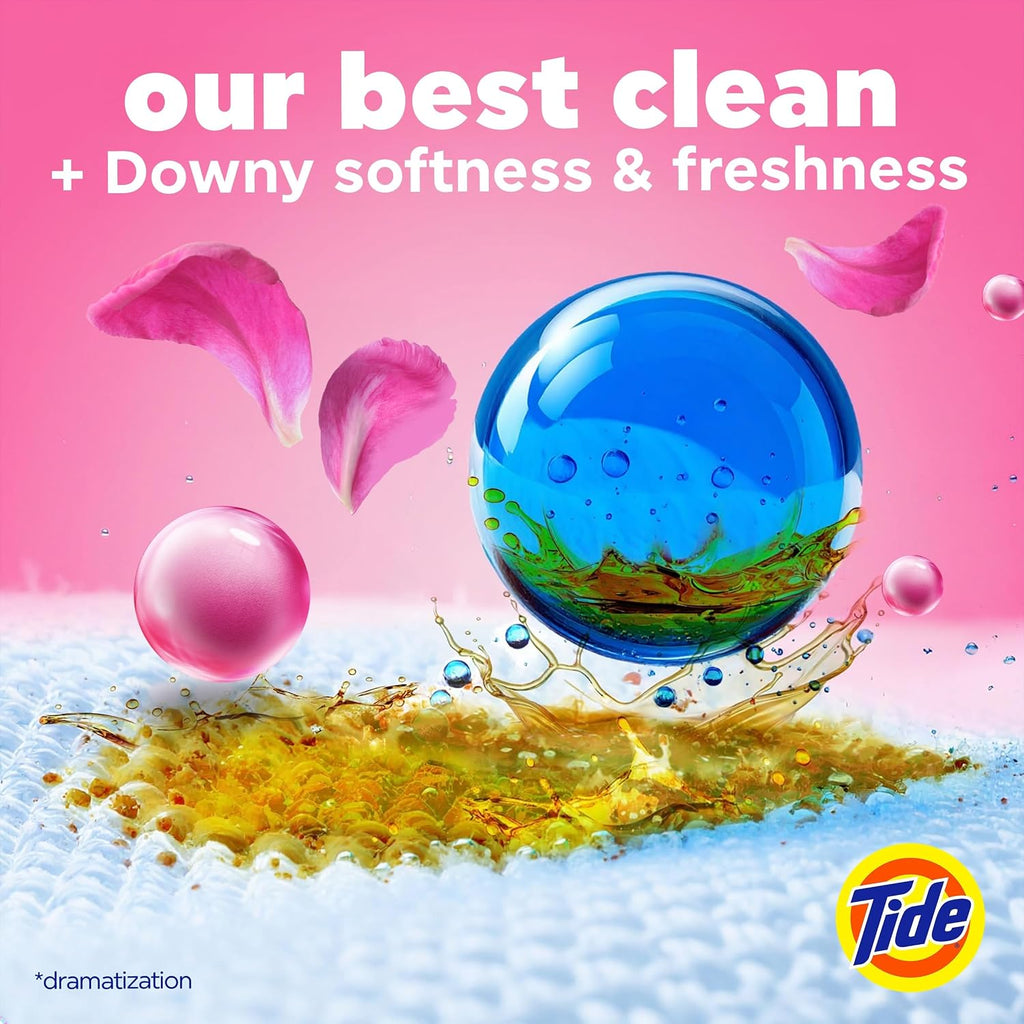Power PODs + Downy Laundry Detergent Pods, 45 Count, Soft Boosters + April Fresh