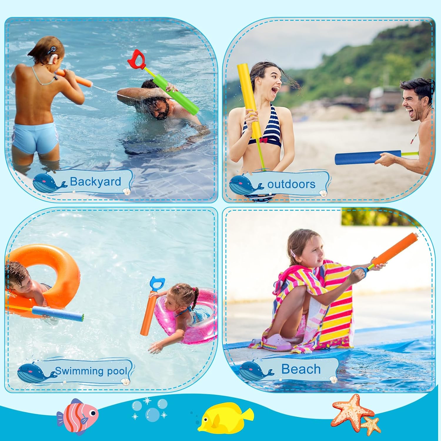 Water Squirters for Kids Water Guns Toys for Toddlers Durable Water Soaker Blaster Toys Water Squirter Shooter for