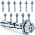 5/16 x 2 in Wedge Anchors 12 pcs Galvanized Concrete Anchors | Concrete Screw and Anchor Kit, Concrete Wall Anchors