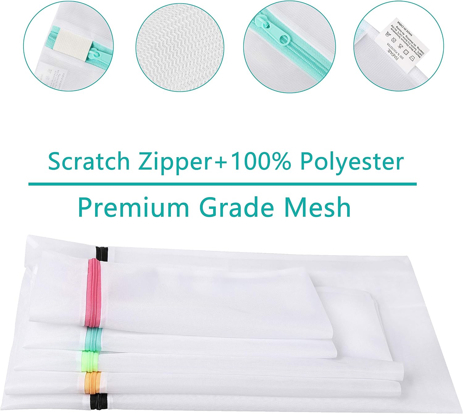 Laundry Bags Mesh Wash Bag for Intimates Lingerie and Delicates,7Pcs(1XL,2L,2M,2 Bra Bags)
