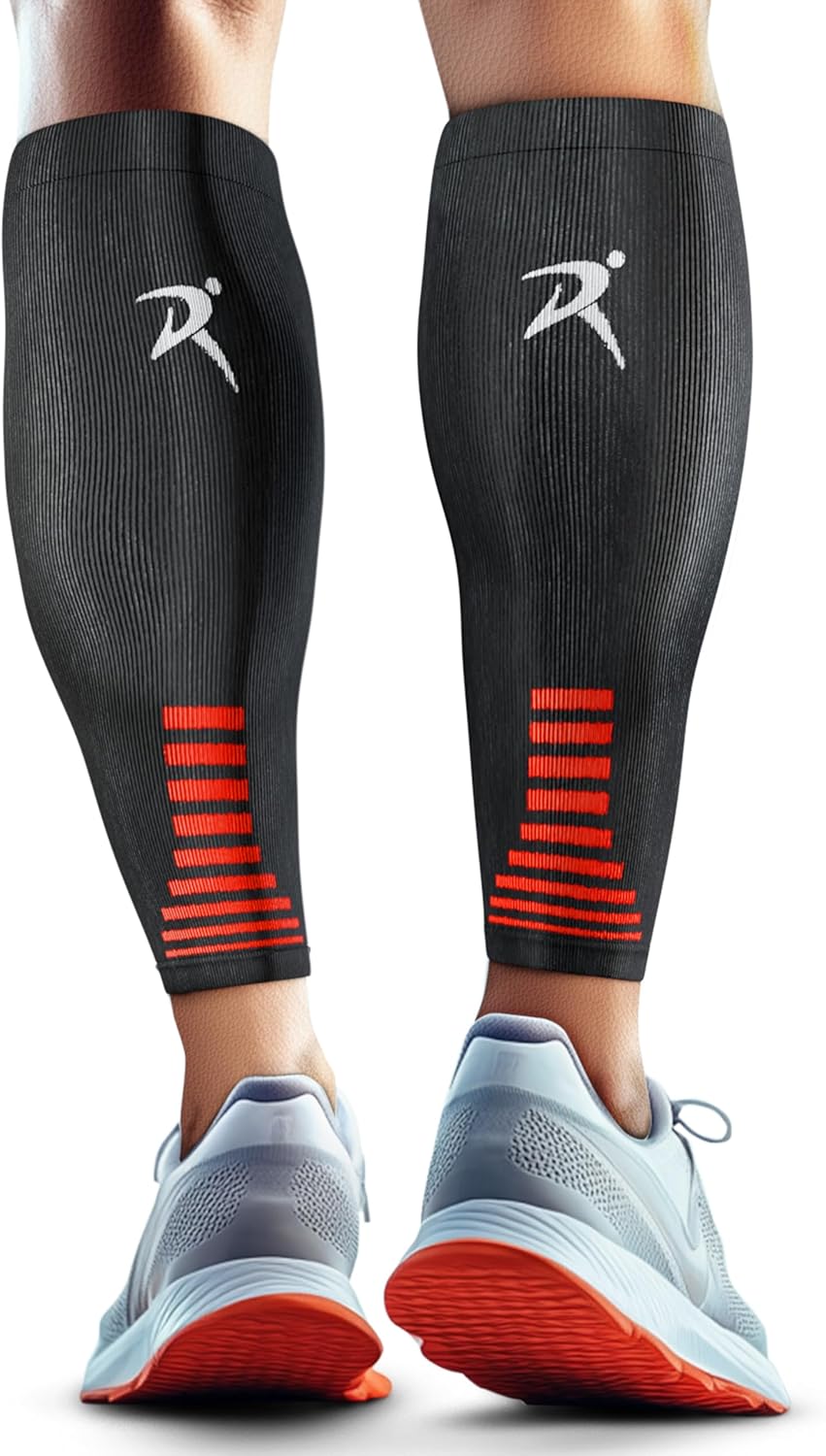 Calf Compression Sleeves Men Women - Leg Compression Sleeve Footless Socks - Shin Splint Relief Fitness Running