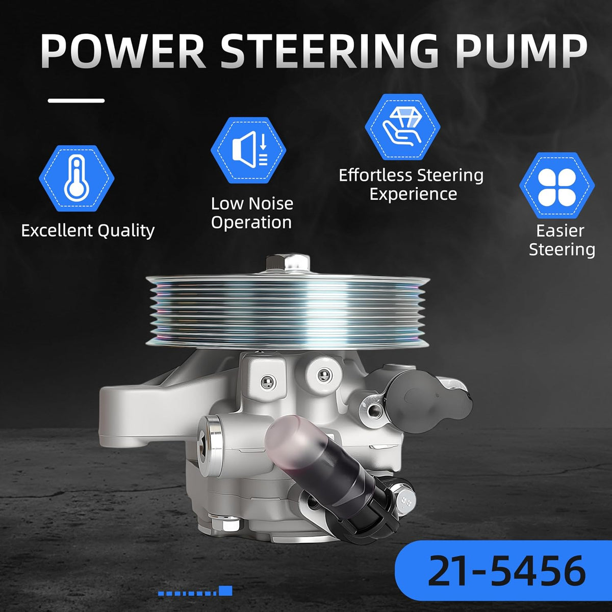 Power Steering Pump with Pulley, 2006-2011 for Honda Civic 1.8L