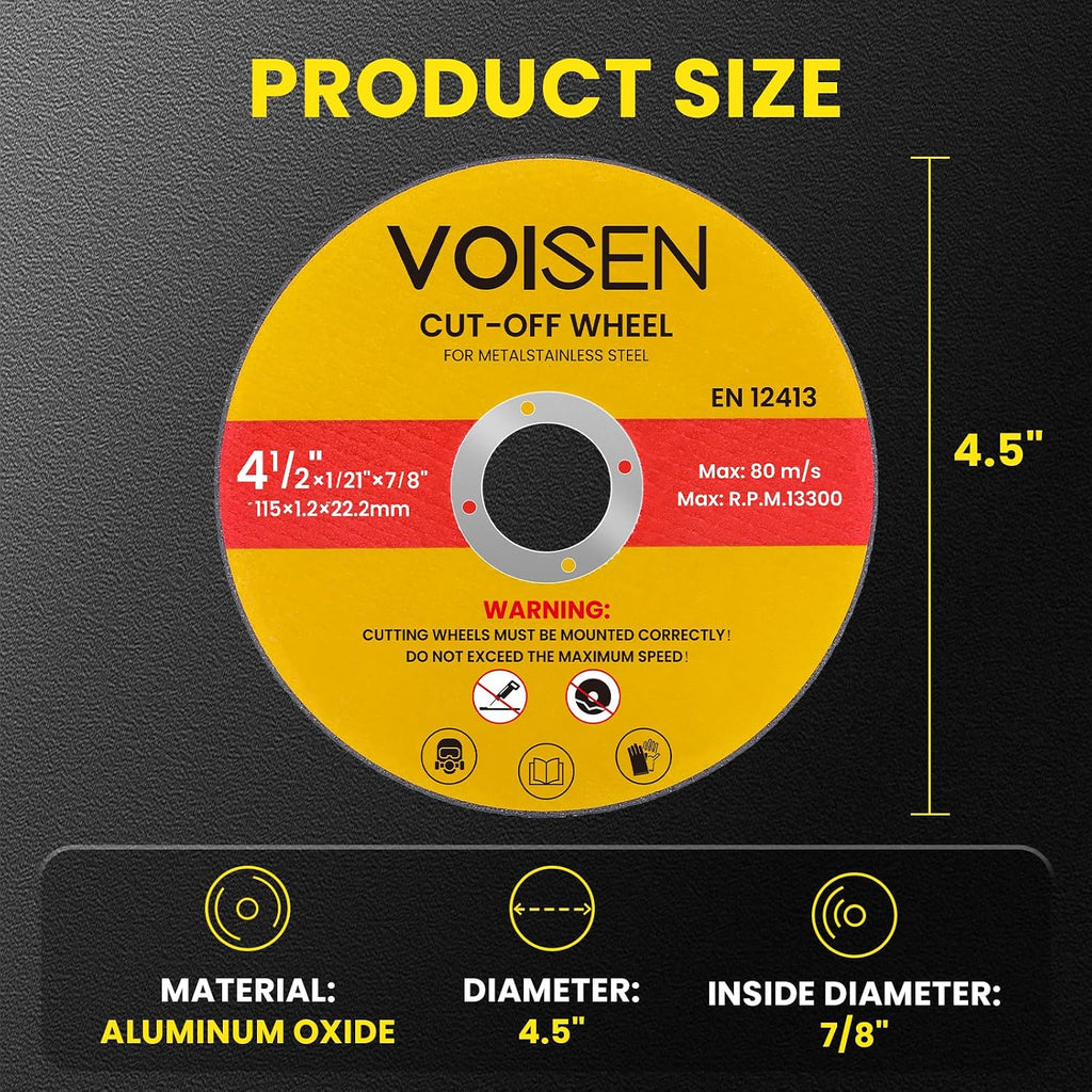 VOISEN 4 1/2 Cut Off Wheel,70 PCS Angle Grinder Cutting Disc