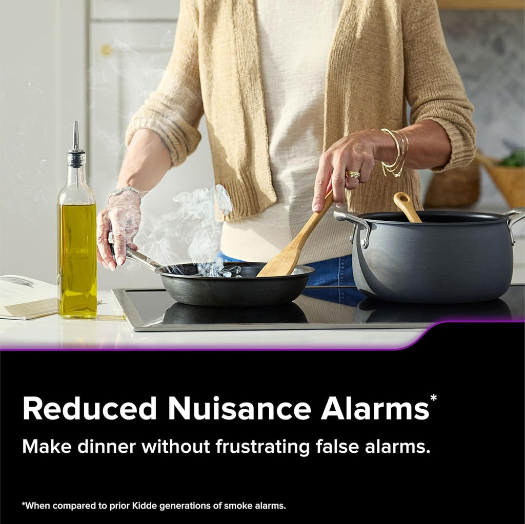 Hardwired Kidde App Enabled Smart Smoke and Carbon Monoxide Detector, AA Battery Backup, Voice Alerts, Interconnected