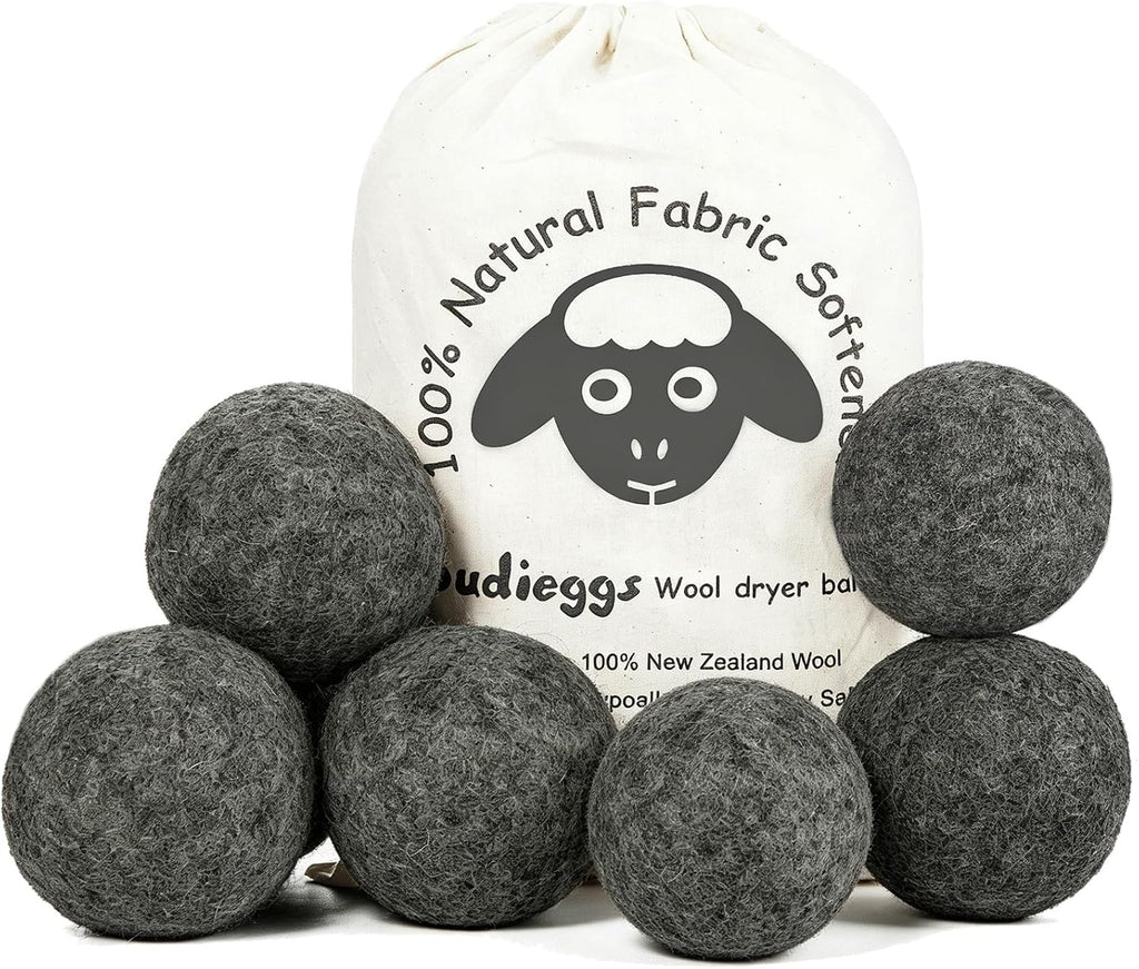 Wool Dryer Balls XL 6-Pack, 100% New Zealand Wool Handmade