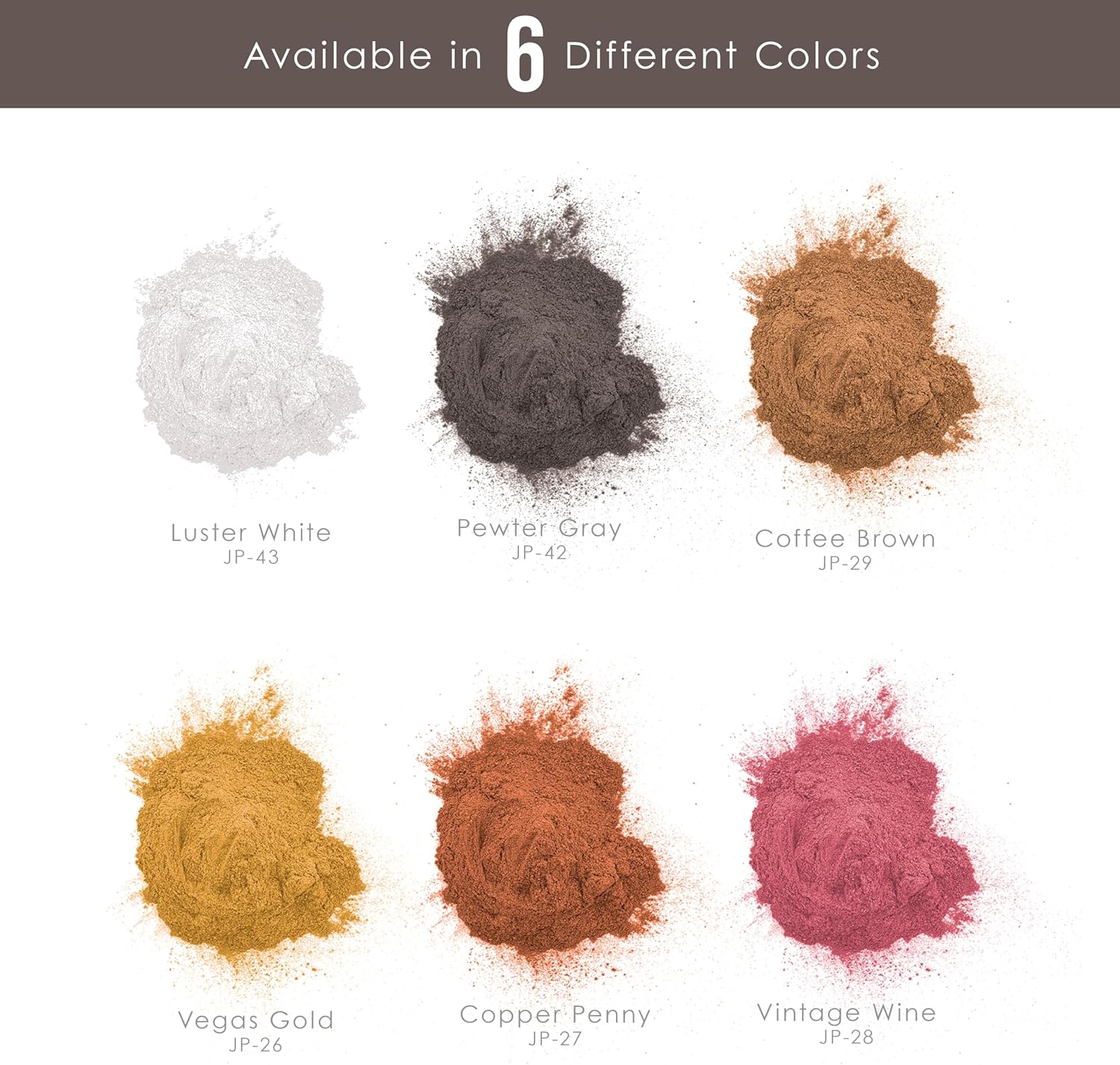 Mica Pearl Pigment Powder Kit, 6 Metal Tones 3.5oz (100g) | Jewelescent - Cosmetic Grade, Epoxy Resin Color Pigment
