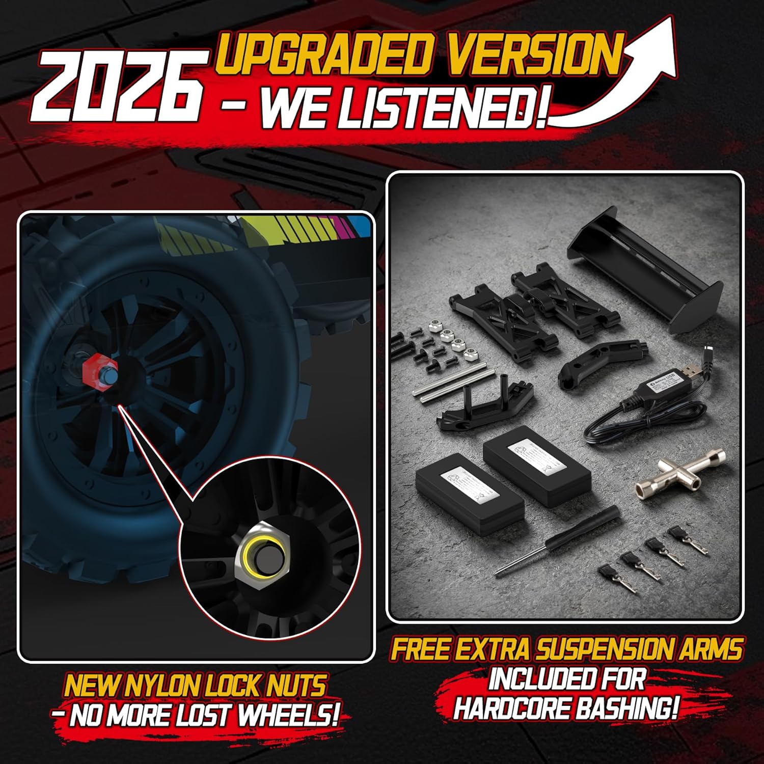 1:16 4WD Brushless rc Cars, 70+KM/H(Peak) High Speed Remote Car, RC Trucks 4X4 Offroad with 3000mAh Batteries, Boys