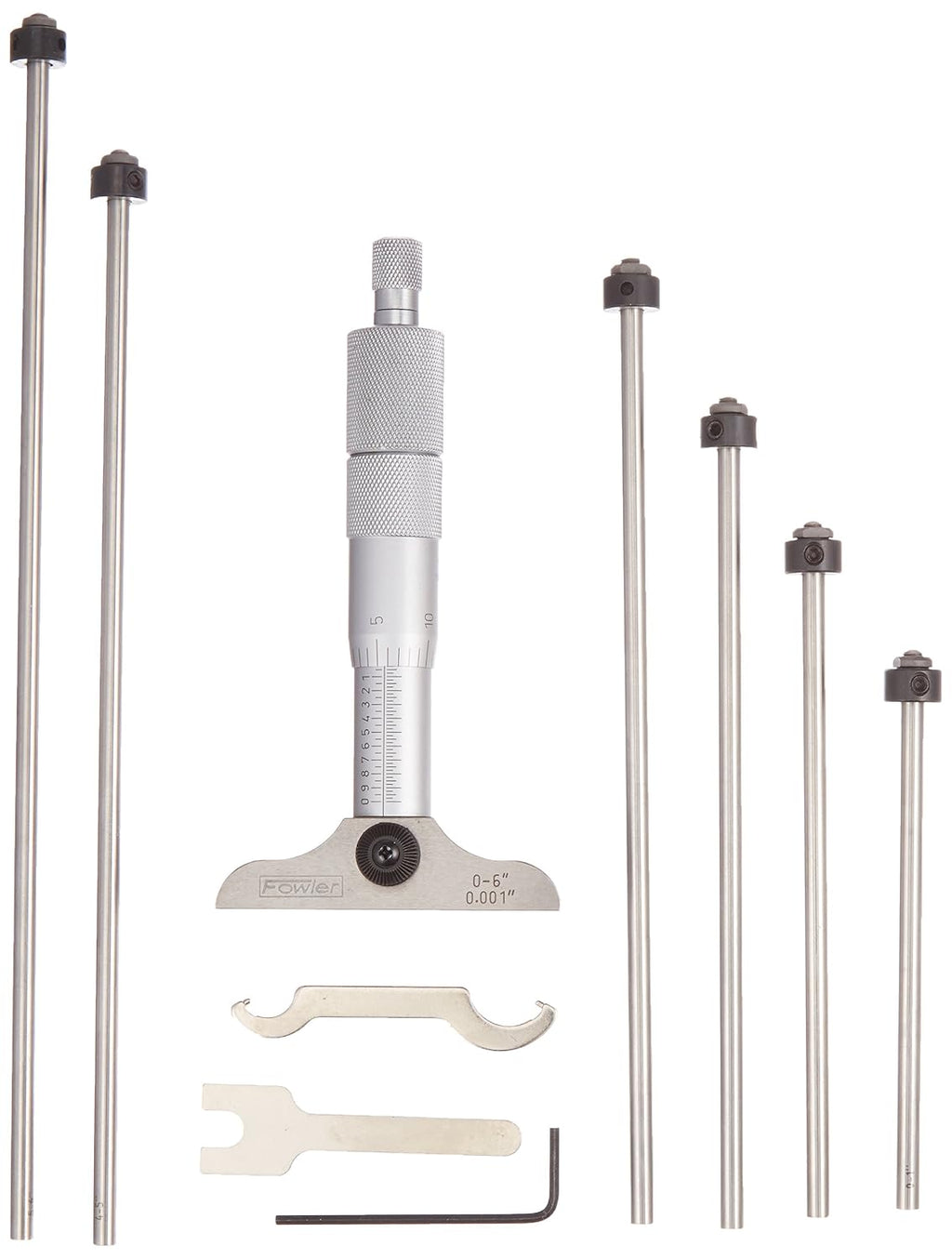 Fowler 52-225-112-0, Vernier Depth Micrometer with 0-6" Measuring Range