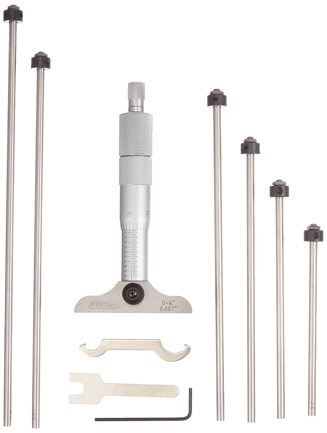 Fowler 52-225-112-0, Vernier Depth Micrometer with 0-6" Measuring Range