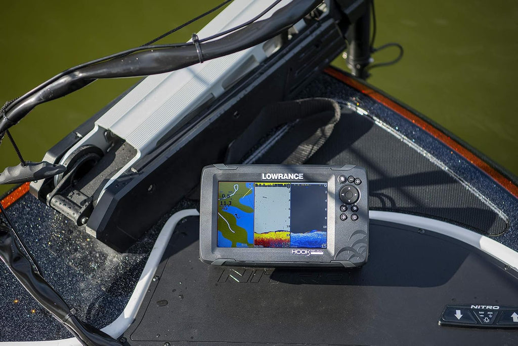 HOOK Reveal 5 SplitShot - 5-inch Fish Finder with SplitShot Transducer, Preloaded C-MAP US Inland Mapping