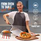 12-Inch Stainless Steel Pizza Peel with Folding Handle, Silver Perf