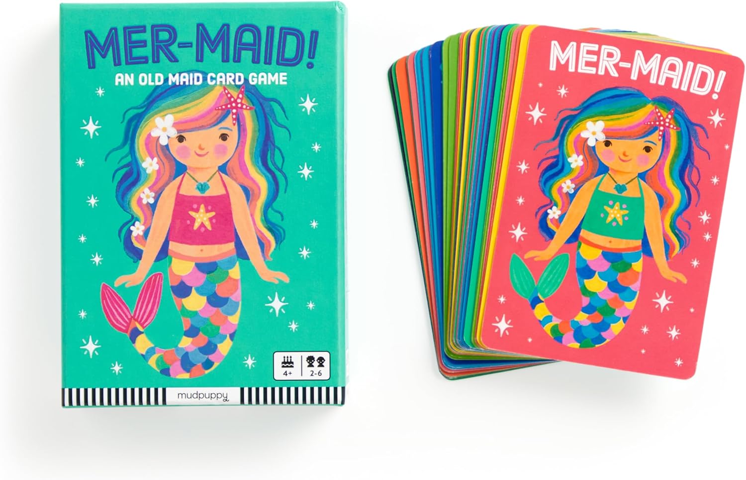 MER-Maid! – Mermaid Version of Classic Kids Old Maid Card Game with Cute Illustrations of Mermaids for Children Ages