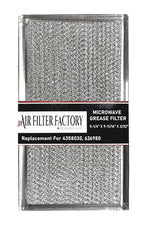 Air Filter Factory Microwave Grease Filter for Whirlpool 4358030, Pack of 1