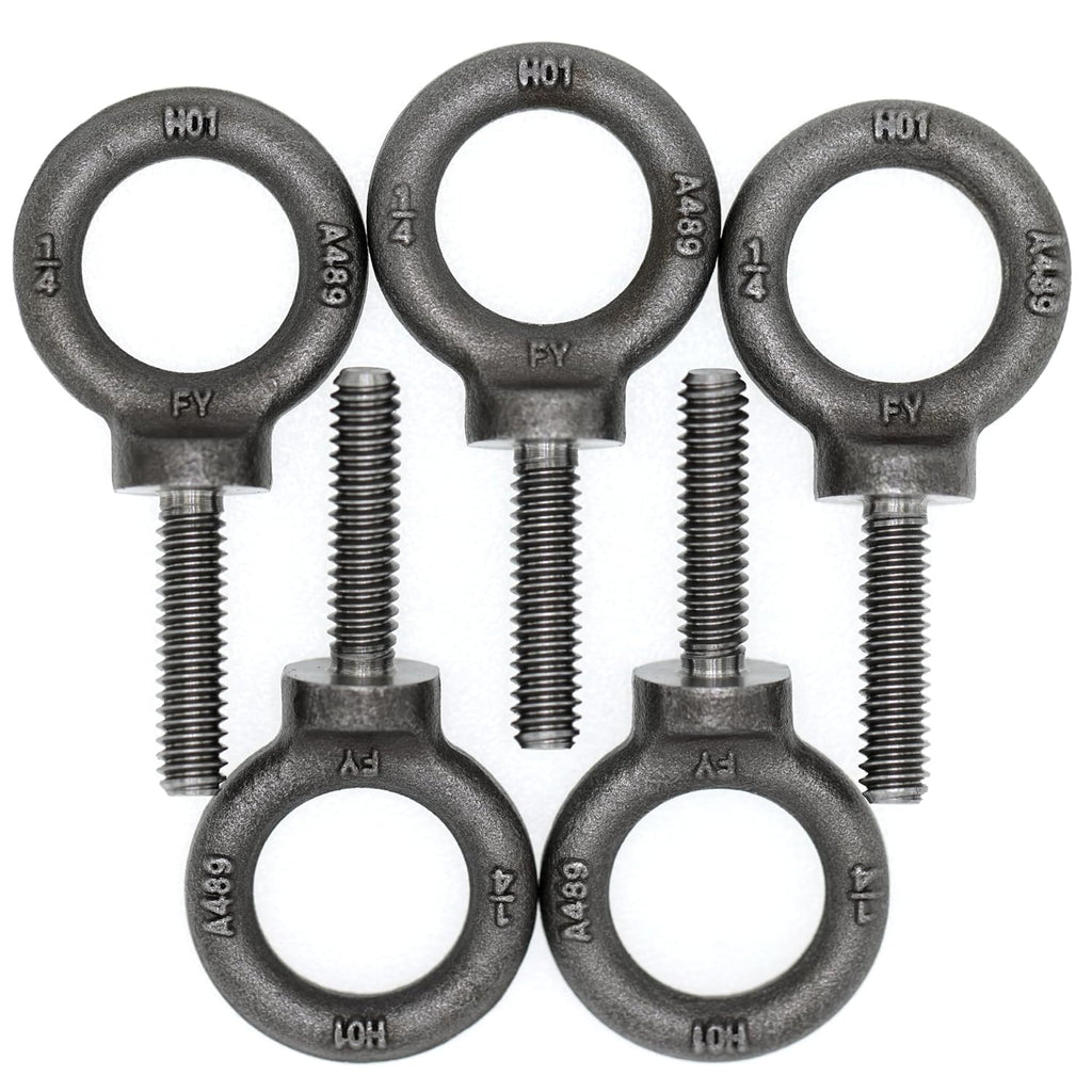 5 Pcs Lifting Shoulder Eye Bolts 1/4"-20 X 1