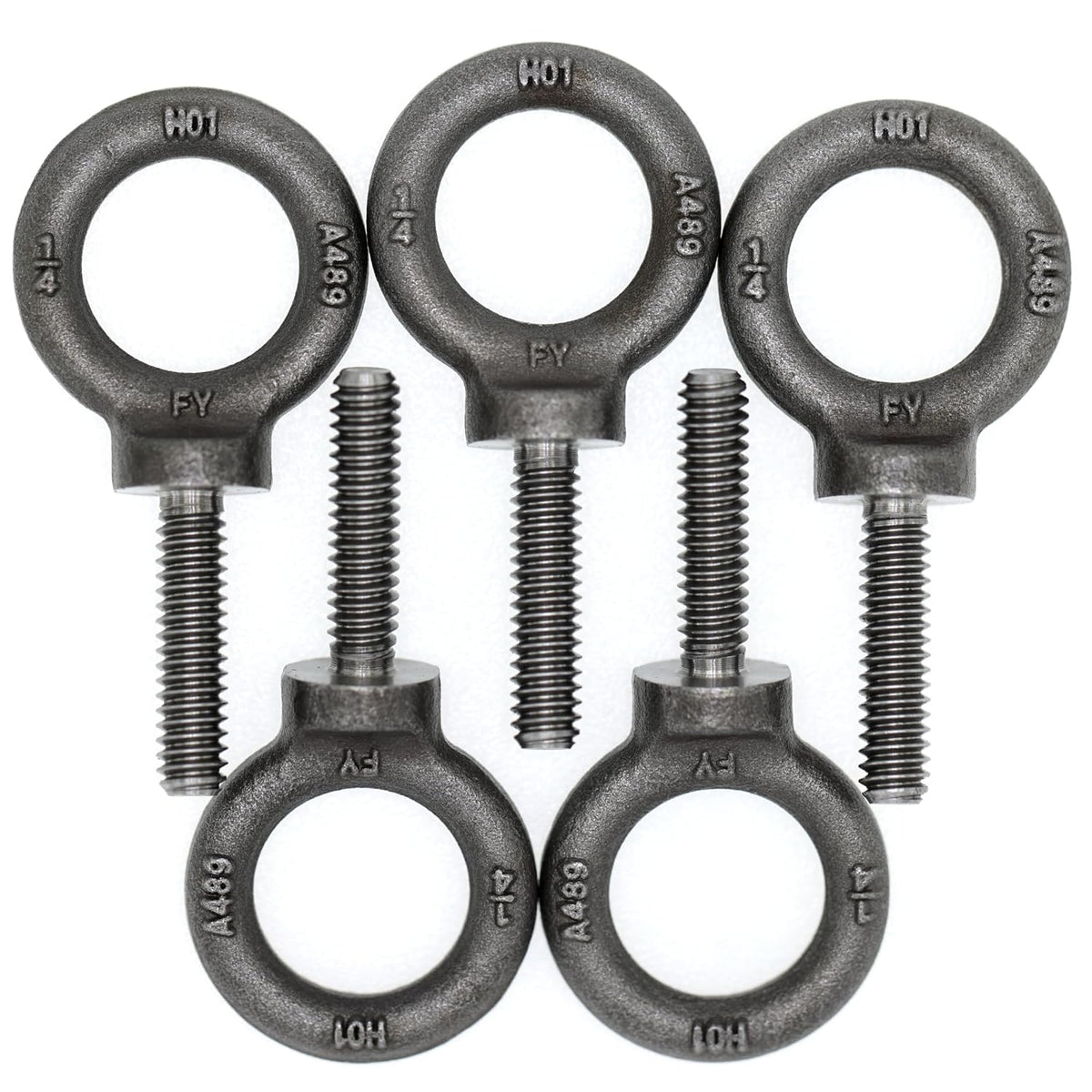5 Pcs Lifting Shoulder Eye Bolts 1/4"-20 X 1