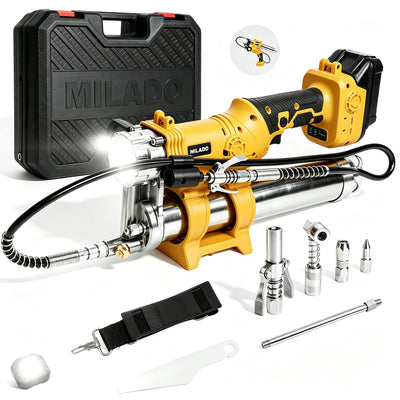 Grease Gun Compatible with DeWalt 20V & Milwaukee 18V Batteries, 11 oz/min